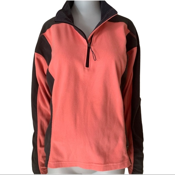 Mountain Hardwear Tops - MOUNTAIN HARDWEAR 1/4 Zip Fleece Pullover Coral Pink Charcoal Grey Athletic SM